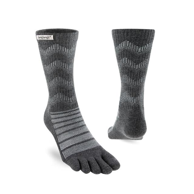 【Injinji】Outdoor戶外避震羊毛五趾中筒襪NX(石板灰)NAA7694(避震款 五趾襪 中筒襪 羊毛襪 登山襪 中性款)