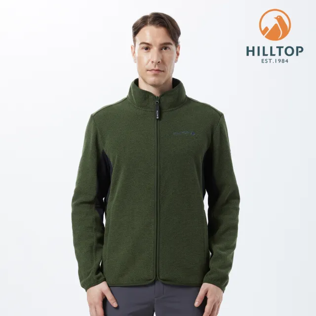 【Hilltop 山頂鳥】Multifunction Fleece 男款石墨烯吸濕快乾保暖刷毛外套 PH22XMZ6 綠