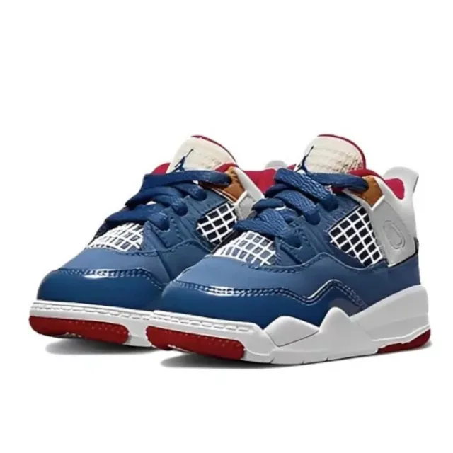 NIKE 耐吉 Air Jordan 4 TD Messy Room 白藍紅 中童 DR6951-400(Air Jordan 4)