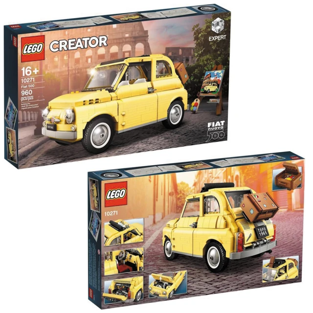 【LEGO 樂高】樂高 LEGO 積木 Creator Expert系列 飛雅特 Fiat 500 10271W(代理版)