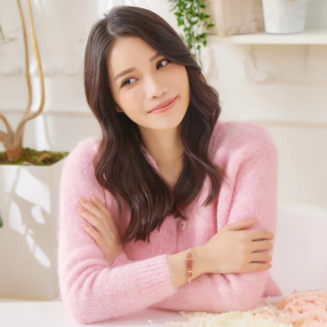 【咕咕好運GoodGoodLuck】小熊軟糖草莓晶手鍊《含開光》好人緣｜吸引美好、排除負能量(#好人緣 #戀愛運)
