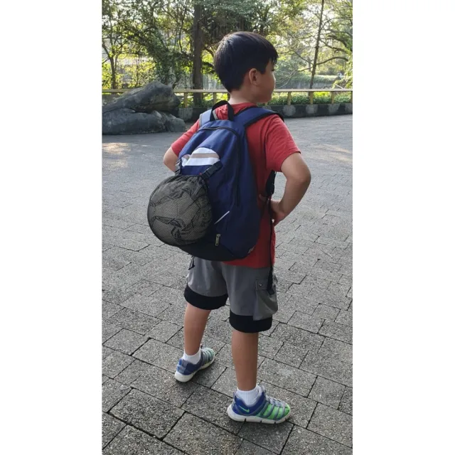 【開學季】運動網袋後背包 足球包 足球袋 球袋 鞋袋 運動袋 運動背包 學生書包(法國藍/巴西綠)