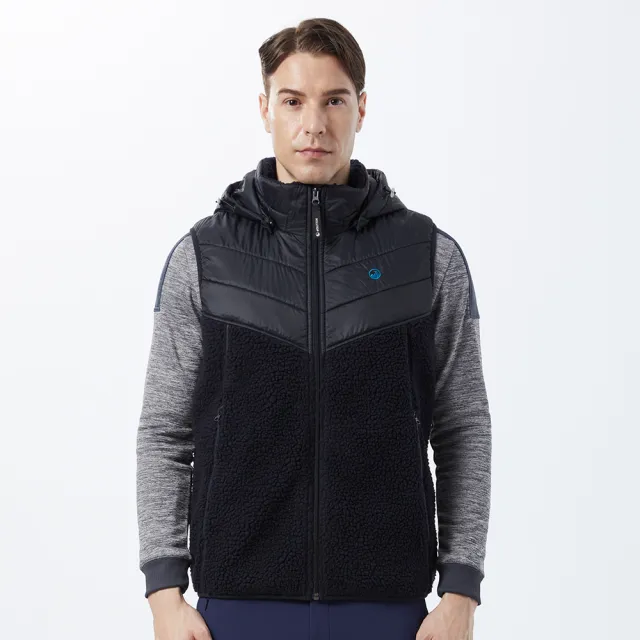 【Hilltop 山頂鳥】Cross-Country Fleece 男款保暖搖粒絨刷毛背心 PH25XMA0 深藍