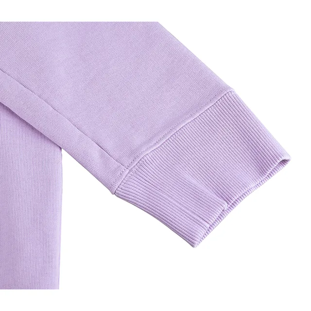 【MM6 MAISON MARGIELA】MM6 Maison Margiela白字LOGO棉質長袖連帽T恤(女款/淡紫色)
