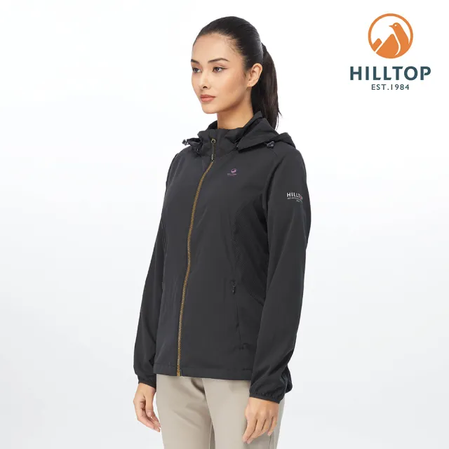 【Hilltop 山頂鳥】Ultra Comfort ViralOff 抗菌舒適多口袋輕量超潑水抗UV外套 PS02XFE7 黑