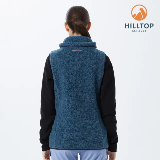 【Hilltop 山頂鳥】Ultra Comfort Fleece 女款保暖搖粒絨刷毛背心 PH25XF91 藍綠