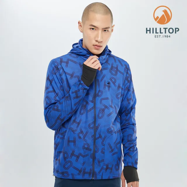 【Hilltop 山頂鳥】男款輕量超潑水外套S02M98藍