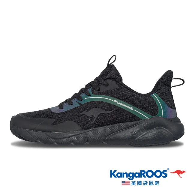 KangaROOS 美國袋鼠鞋 男 RUN FREEDOM 超輕量慢跑鞋(黑-KM31700)