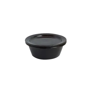 【4TH MARKET】日本製一人用可堆疊湯鍋附鍋蓋-黑(750ML)