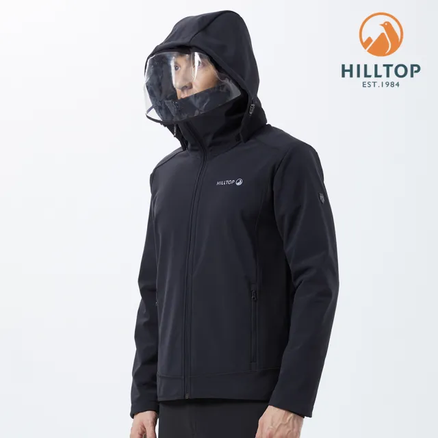【Hilltop 山頂鳥】Anti-microbial Fleece ViralOff 男款抗菌防水刷毛防護外套 PH22XM02 黑