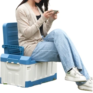 【May Shop】坐箱 有扶手 多功能摺疊露營裝備收納箱(創意摺疊 可當座椅)
