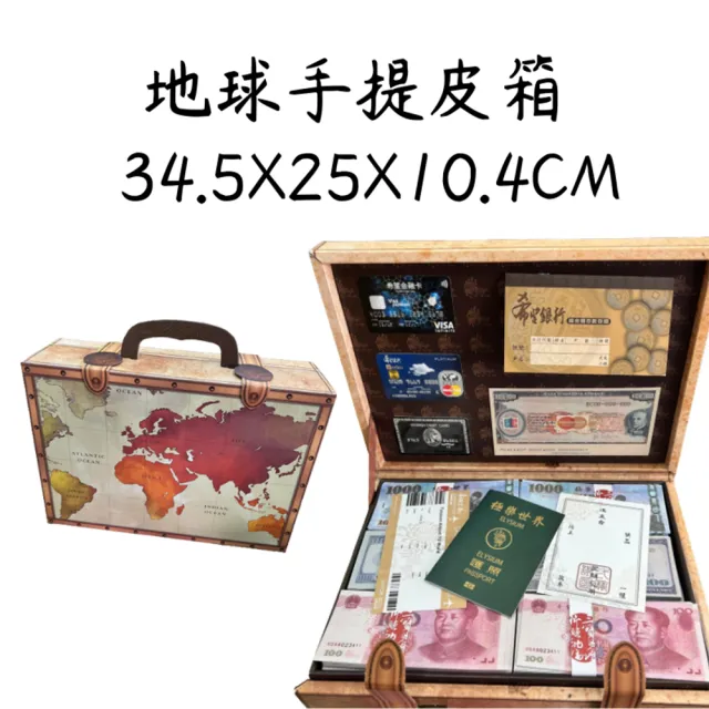 【上芳香業】金紙 紙紮用品 往生用品。地球皮箱 金紙 紙紮用品  錢箱(信用卡 冥鈔 存簿 金條 護照 機票 支