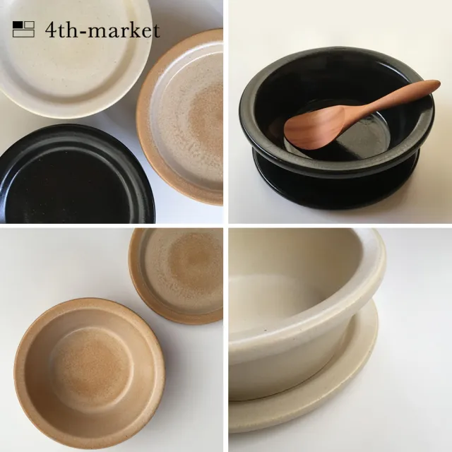 【4TH MARKET】日本製一人用可堆疊湯鍋附鍋蓋-白(750ML)