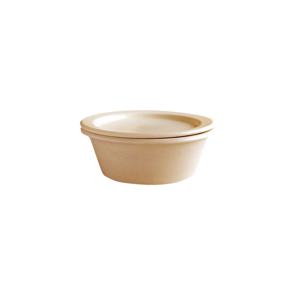 【4TH MARKET】日本製一人用可堆疊湯鍋附鍋蓋-咖啡(750ML)