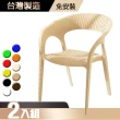 【G+ 居家】台灣製 藤之形椅 2入組(餐椅/休閒椅/露天咖啡廳/塑膠椅/洽談椅)
