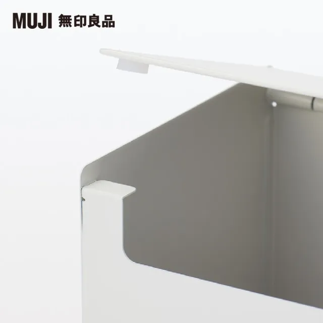 【MUJI 無印良品】鋼製掀蓋式電源插座收納盒