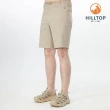 【Hilltop 山頂鳥】Expedition Summer 男款吸濕快乾抗UV彈性戶外休閒短褲 PS09XM80 卡其