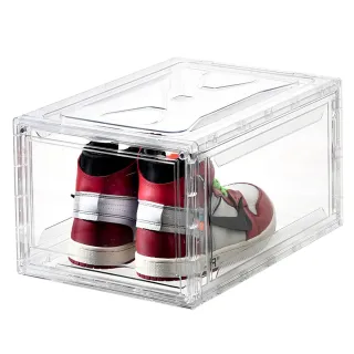 全透明磁吸式前開鞋盒-5入組(透明鞋盒 鞋盒 球鞋收納 磁吸 鞋櫃)