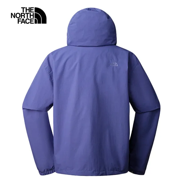 【The North Face 官方旗艦】北面男款紫色防水透氣多口袋連帽衝鋒衣｜7W7FODN