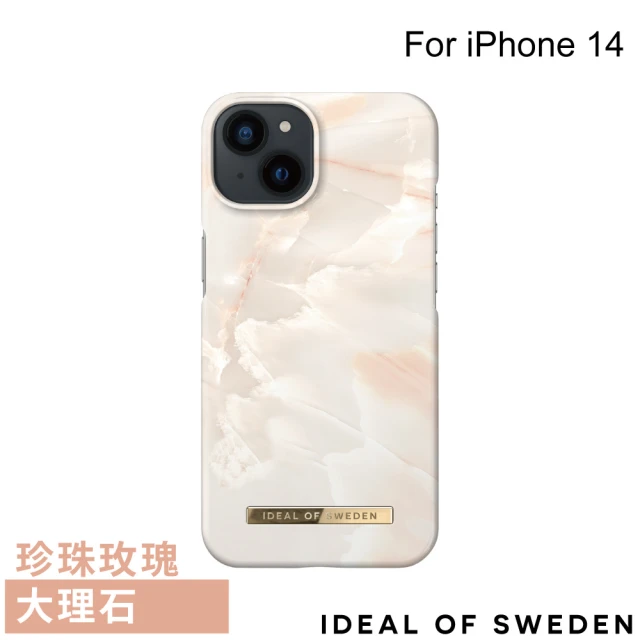 iDeal Of Sweden iPhone 14 6.1吋 北歐時尚瑞典流行手機殼(珍珠玫瑰大理石)