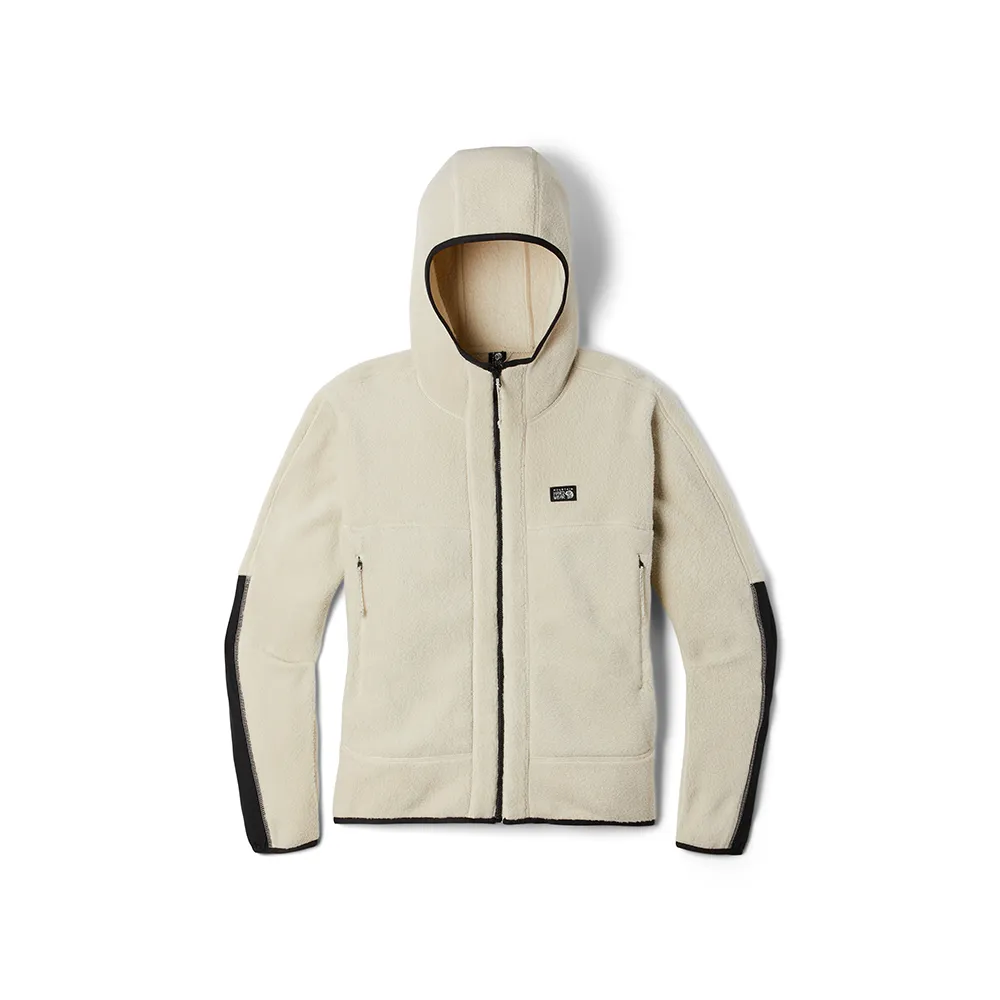 【Mountain Hardwear】HiCamp Fleece Full Zip Hoody W 舒適刷毛保暖連帽外套 女款 貝殼白 #2002601