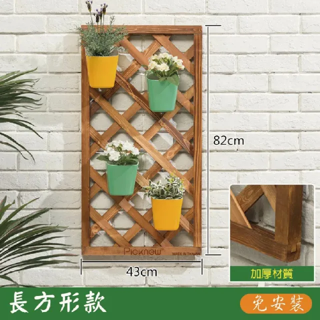 【picknew】戶外爬藤植物壁掛花架 台灣製造(壁掛花架 爬藤花架 柵欄花架 藤蔓花架)