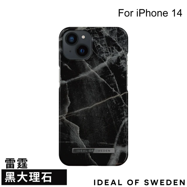 iDeal Of Sweden iPhone 14 6.1吋 北歐時尚瑞典流行手機殼(雷霆黑大理石)