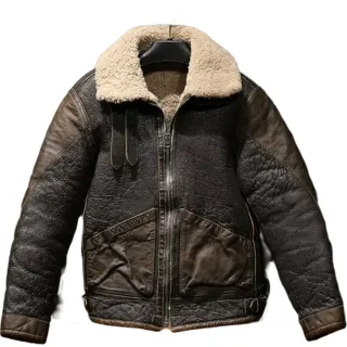 【巴黎精品】現貨+預購 真皮皮衣馬皮夾克(皮毛一體B3飛行服男外套p1ay61)
