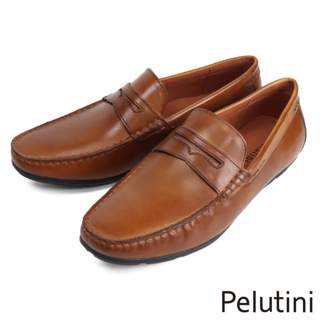 【Pelutini】簡約典雅平底便士樂福鞋 棕色(PE11806-BR)