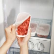 【Dagebeno荷生活】冰箱肉類保鮮專用收納盒冷凍分裝分格保鮮盒備菜盒-小號350ml(6入)
