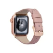 【Gramas】Apple Watch 38/40/41mm 莫蘭迪仕女真皮錶帶(玫瑰)