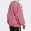【adidas 愛迪達】OS Sweatshirt 女 長袖上衣 大學T 經典 復古 國際版 寬鬆 三葉草 粉紅(H33542)