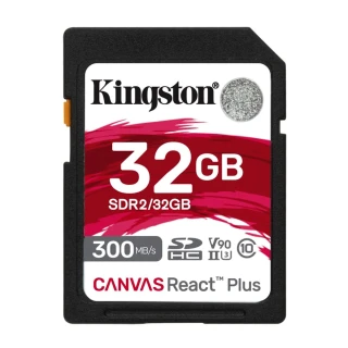 【Kingston 金士頓】32GB SDHC SD UHS-I U3 V90 UHS-II 記憶卡(SDR2/32GB 平輸)