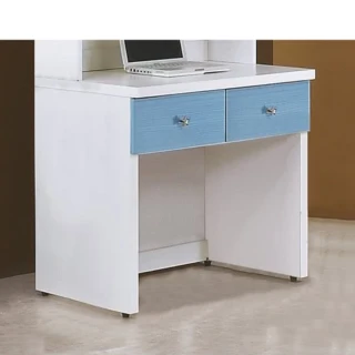 【AS雅司設計】桃樂絲2.7尺兩抽藍白雙色書桌-80.5x59x77.5兩色可選