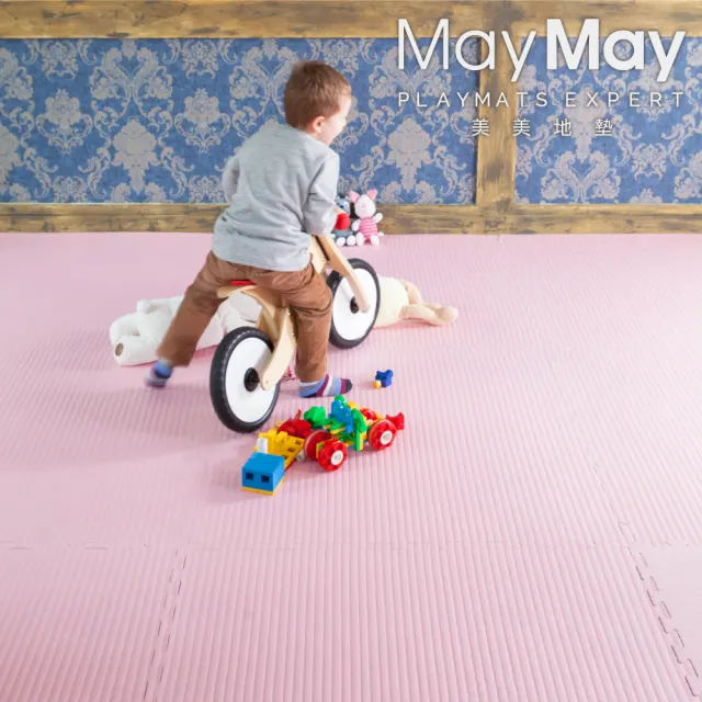 【MayMay 美美地墊】BabyKing雙色系列64*64*厚度2.7cm地墊「16片入」(遊戲爬行墊/瑜伽拉筋/地毯/安全無毒)