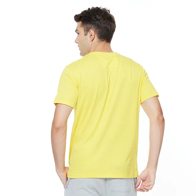 【NAUTICA】男裝品牌元素純棉短袖T恤(黃色)