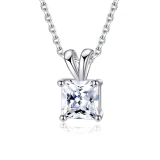 【Majalica】925純銀項鍊．短鍊．方鑽． PN22011