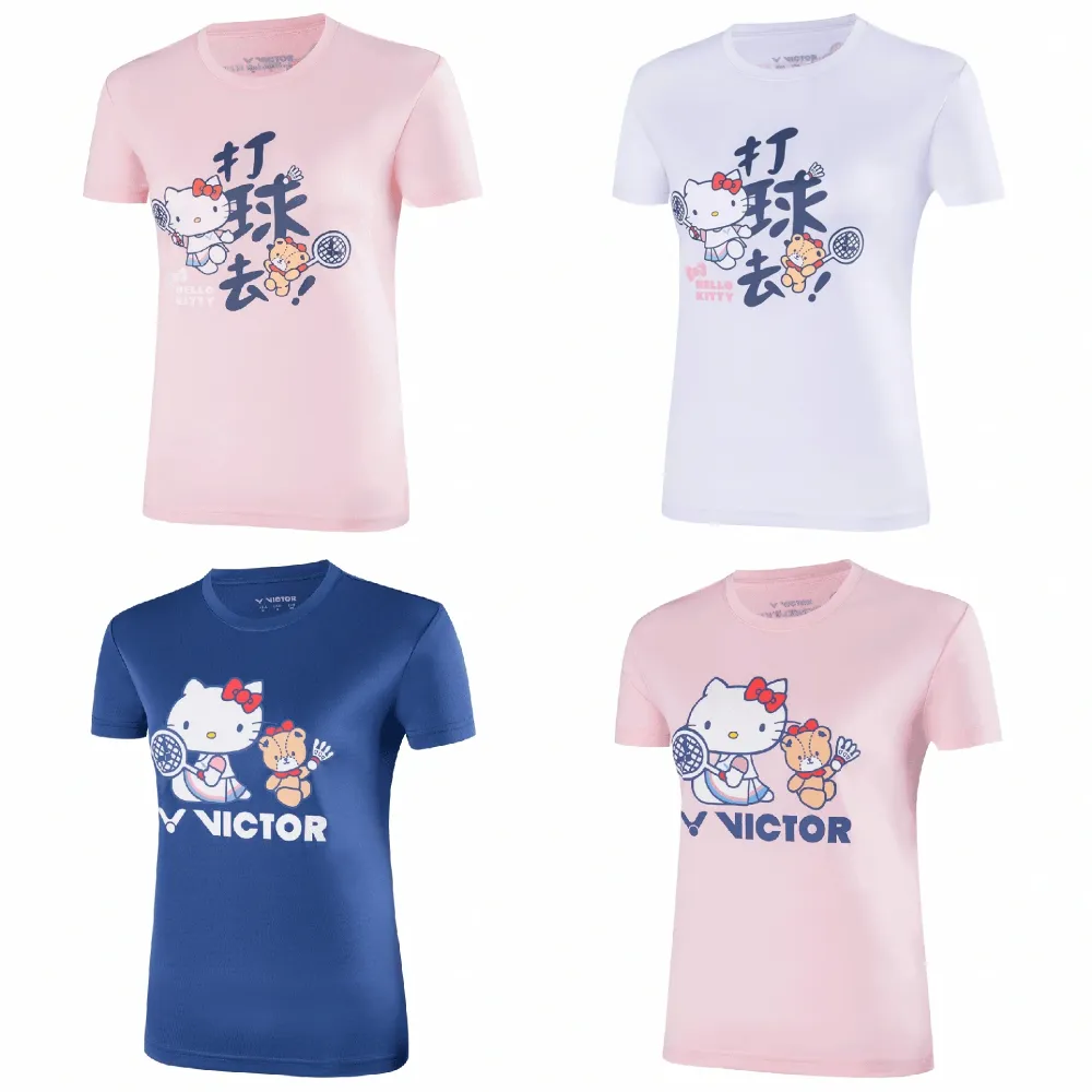 【VICTOR 勝利體育】VICTOR X HELLO KITTY 聯名T恤(T-KT202 打球款 T-KT203 角色款)