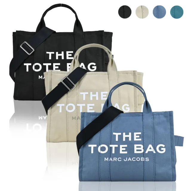 【MARC JACOBS 馬克賈伯】Small TOTE 字母印花帆布兩用托特包(小/多色選)