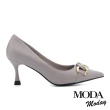 【MODA Moday】高雅簡約大人感鍊條尖頭高跟鞋(紫)