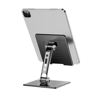 【ANTIAN】iPad桌面金屬折疊平板支架 追劇懶人支架 直播/會議 平板架 手機支架