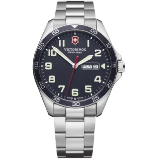【VICTORINOX 瑞士維氏】SWISS ARMY瑞士維氏Fieldforce時尚手錶(VISA-241851 藍)