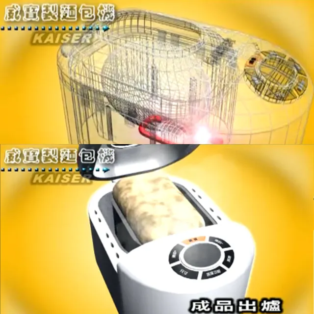 【Kaiser 威寶】多功能製麵包機 BM260(雙攪拌大馬力揉麵)