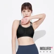 【Mollifix 瑪莉菲絲】A++活力自在雙肩帶舒適BRA、瑜珈服、無鋼圈、開運內衣(黑+灰)
