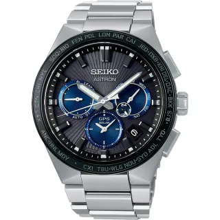 【SEIKO 精工】Astron GPS衛星定位雙時區鈦金屬手錶 送行動電源 開學(SSH119J1/5X53-0BV0D)