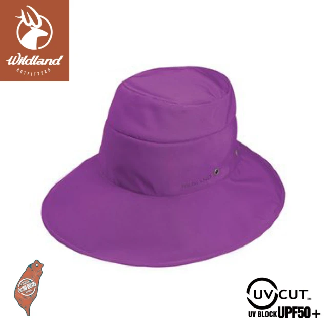 【Wildland 荒野】中性 抗UV遮陽帽《紫羅蘭》W1016/防曬帽/休閒帽/漁夫帽(悠遊山水)