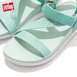 【FitFlop】LOOSH WEBBING Z-STRAP SANDALS運動風魔鬼氈設計後帶涼鞋-女(水藍綠)