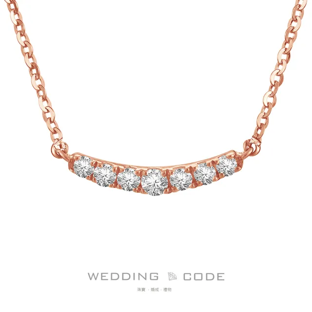 【WEDDING CODE】14K金 15分鑽石項鍊 2276玫(天然鑽石 情人節 禮物 禮盒)