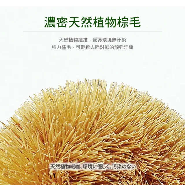 台灣製加長手柄天然棕毛馬桶刷2入組