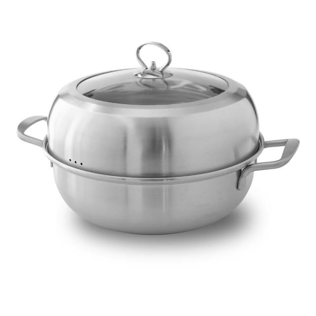 【FURIMORI 富力森】304不鏽鋼萬能鍋30cm含蒸盤(FU-P906)